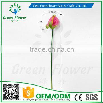 Greenflower 2016 PVC Anthurium Artificial Flowers for Home Party Wedding Decorations