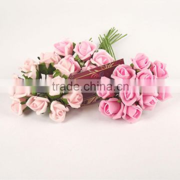 Small Foam Rose Buds in a Bunch of 10 in 13 Colours artificial flower AF002