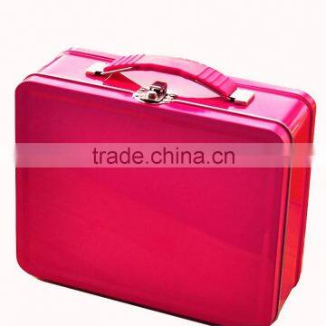 Custome wholesale tin box with handle