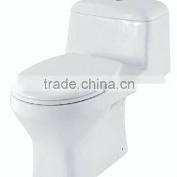 One piece washdown p trap toilet