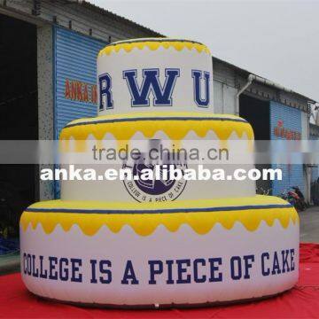 Giant inflatable three-tiered cake model for advertisement