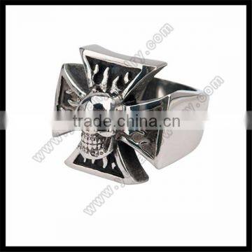 Custom wholesale Stainless Steel Iron Skull ring