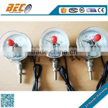 Factory electric contact thermometer temperature gauge with bottom mounting