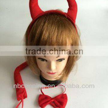 animal headband set/carnival cosplay/headband and bow tie tail red set