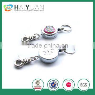 metal badge reel with keychain holder