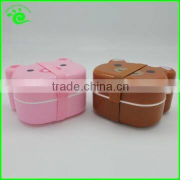 ~ Cute plastic compartment lunch box