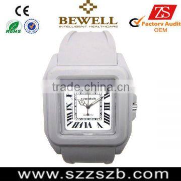 2013 chrismas gift watch newest silicone quartz watches quadrate bi dial rainbow colors watches