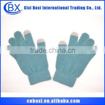 2014 Durable custom acrylic warm knitted acrylic glove,touch sensitive gloves