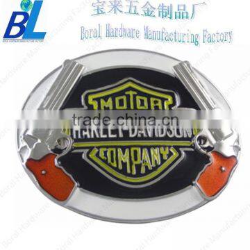 Soft enameled custom metal bulk oval belt buckle