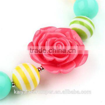 New Kids Necklace,Toddler BubbleGum Chunky Large Bead With Bracelet ,candy Color photo-4
