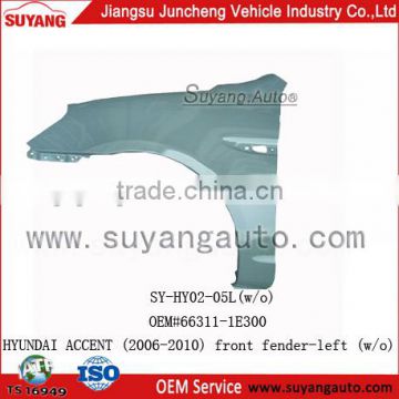 Wholesaler car front fender hyundai accent 06- auto spare parts korea