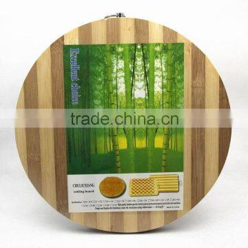 Round bamboo zebra chopping board 30cm