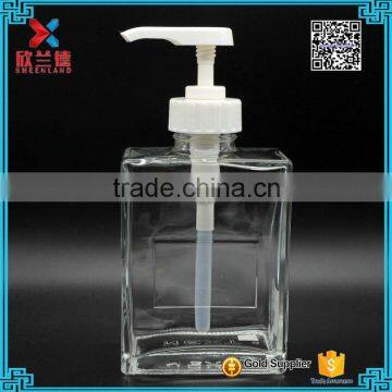 500ml big capacity rectangle shape liquid soap bottle with foaming pump