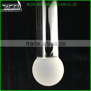 High Quality Crystal Quartz Glass Rod With A Fine Grind Ball Ending