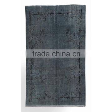 Handmade Turkish Carpet - Blue Over-dyed Rug (8,6 x 5,2 feet)
