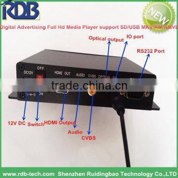 RDB Digital Advertising Full Hd Media Player support SD/USB MKV/RM/RMVB DS005-85