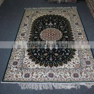 wholesale morden high quality silk rug hand knotted pure silk rug