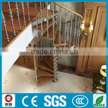 classical indoor spiral aluminium staircase for villa decoration