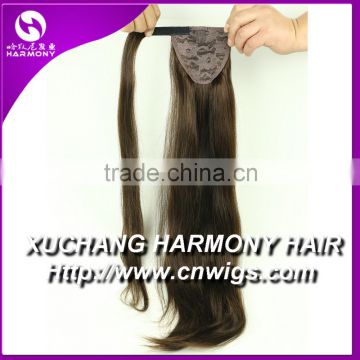 Double drawn quality pony tail hair extensions/hair pieces bangs usual on stock