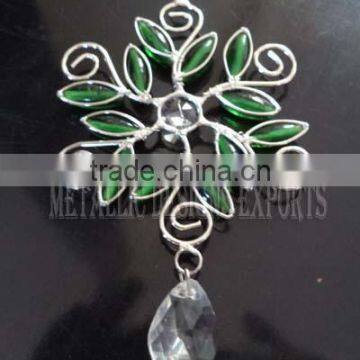 Beads & Crystal Christmas Hanging Snowflake