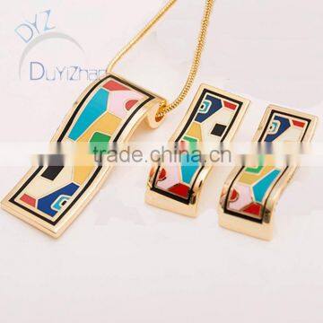 multiple style enamel jewelry set wholesale costume earring pendant jewelry