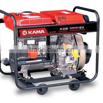 KAMA 6.3kva DC output Three phase small diesel generator open type for sale