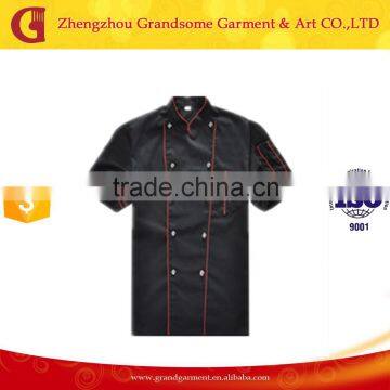 High Quality Black Chef Clothing, Short Sleeve Chef Shirts