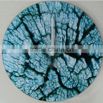 Glass wall mounted clock, decorative wall clock design, fashion design for home