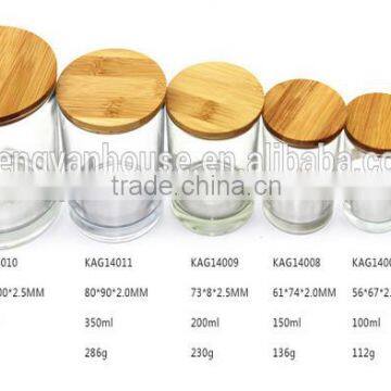 Clear Glass Candle Holder With Round Shape
