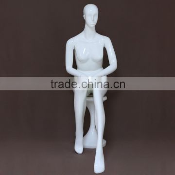 Fiber sitting sexy female mannequin for display