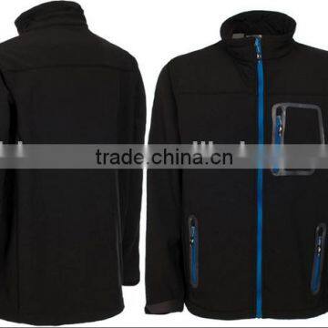 cheap OEM service black cool softshell jacket for men