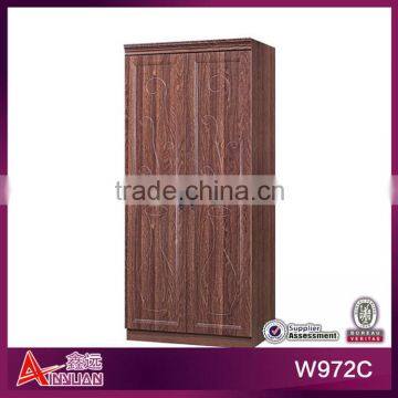 W972 Guangdong 2 door cheap antique carved modern bedroom wardrobe folding wardrobe