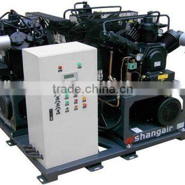 High pressure air compressor for bottle blowing machine