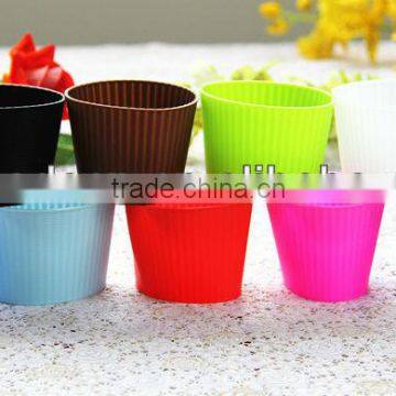 Eco-friendly heat resistant and anti-slip silicone cup sleeves for coffee