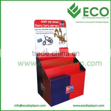 Corrugated box counter display dump bin in shenzhen