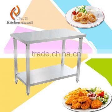 Commercial kitchen work table design/ commercial stainless steel work bench price/ 2015 best sale SUS 304 work table