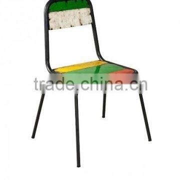 INDUSTRIAL FURNITURE CHAIR, MULTICOLOR INDUSTRIAL CAFE CHAIRS