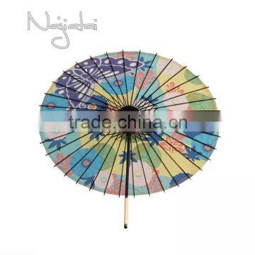 Kanzashi Colorful Hand Painted Handmade Japanese Colth Paper Umbrella photo-2
