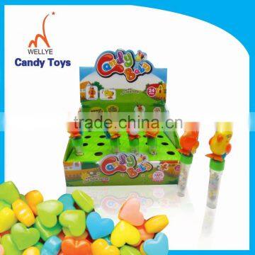 wind up small bird toy candy for promotion toy