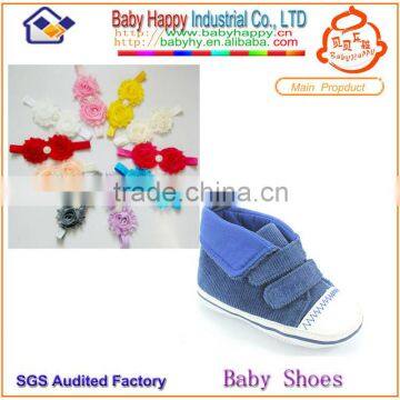 Soft Canvas Baby Shoe and headband set