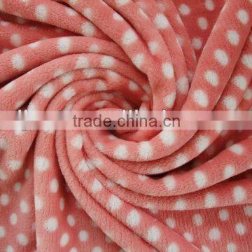 orginal point ground coral fleece fabric