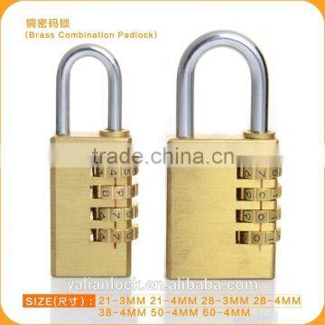 Europe Market Hot Sale 4 Digit Golden Plated Combination Padlock