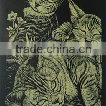 Cartoon Engraving art/Engraving card/Scrap foil/foil card/foil art