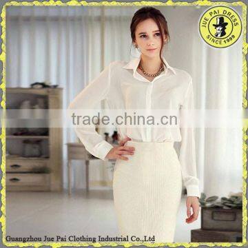 Beautiful Bright Chiffon Silk Proffessional Office Lady Blusas photo-3