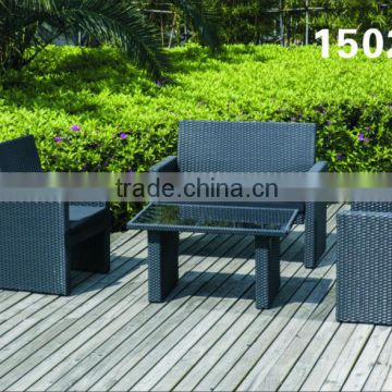 cheap PE rattan outdoor furniture garden leisure sofa set KD