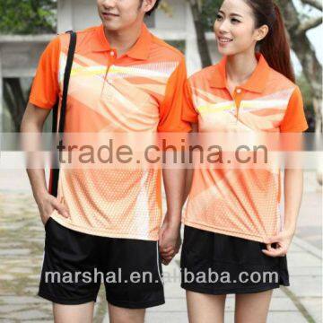 100% polyester volleyball men uniforms Wholesale badminton jerseys set