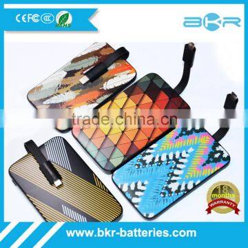 Factory price 5000mah 5V 1.5A rohs pocket slim power bank