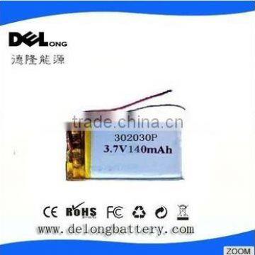 Factory OEM/ODM lithium ion polymer battery 032030 3.4v 140mah for eletric tools