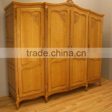 French Vintage Armoire Wardrobe Four Door