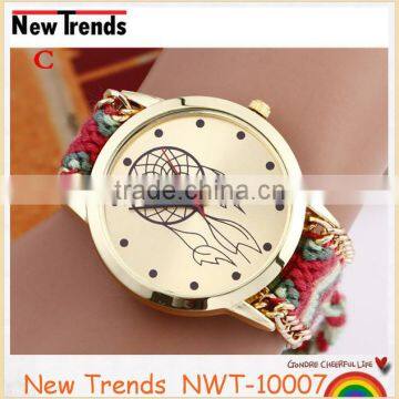 Best Selling Knitted DIY Wrist Bracelet Watch With Multi-color Cord photo-3